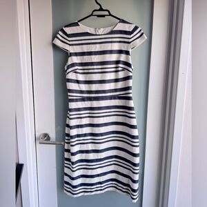 J. Crew Double Stripe Cap Sleeve Dress